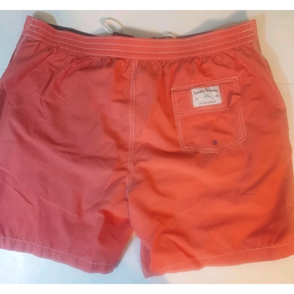 Tommy‎ Bahama Mens XL Board/ Swimming Shorts Trunks Orange Lined